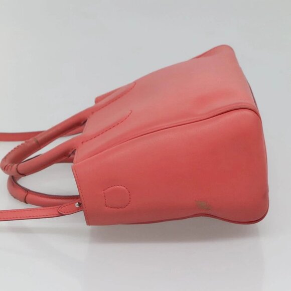 Salvatore Ferragamo Hand Bag Leather 2way Pink Silver Auth - Picture 4 of 16